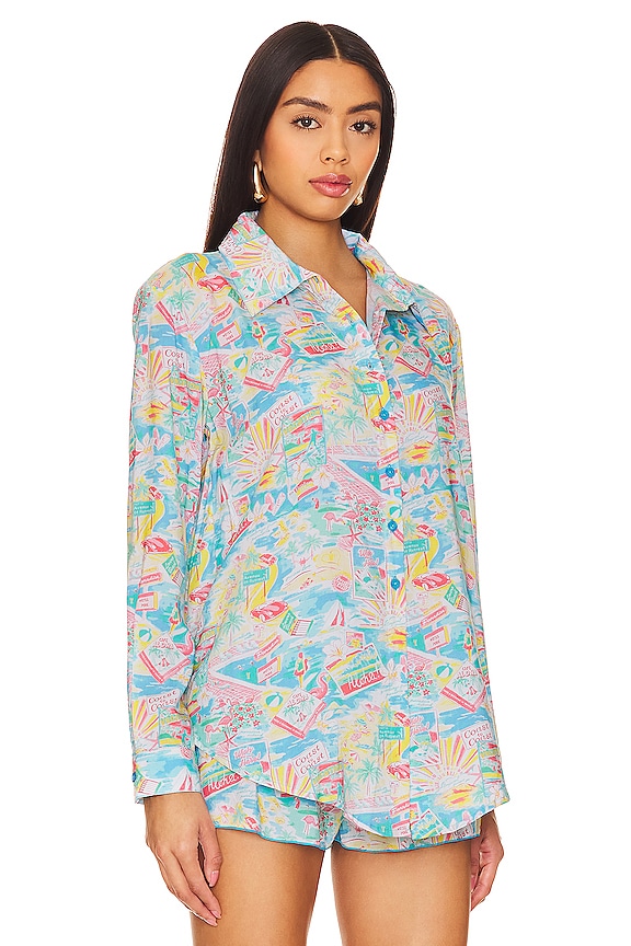 view 2 of 4 РУБАШКА GROOVY DELIGHT in Multi Blue Vacay