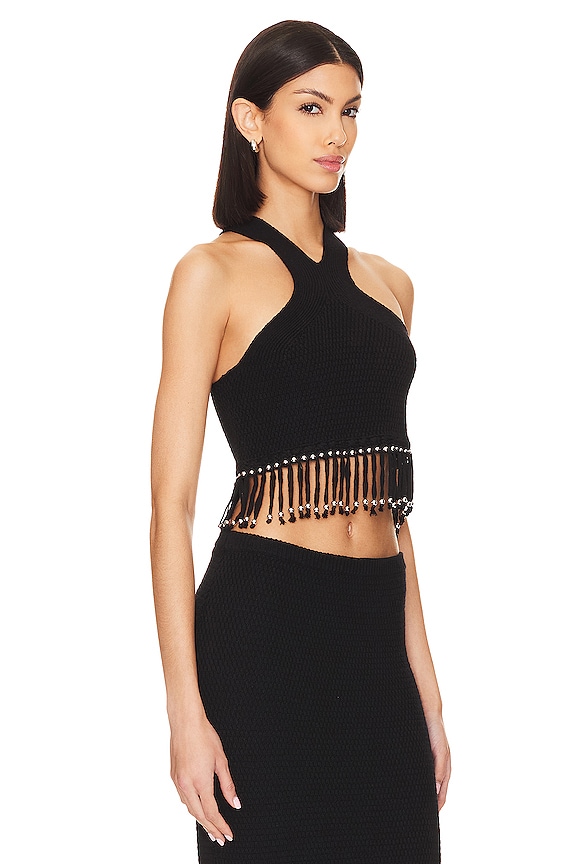 view 2 of 4 Bryony Fringe Top in Black