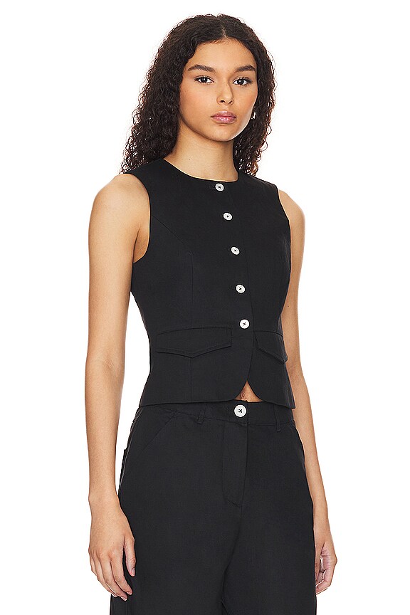view 2 of 4 x Anja Dujaković Savana Vest in Black