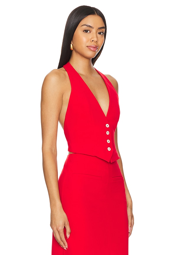 view 2 of 4 Zinnia Vest in Red