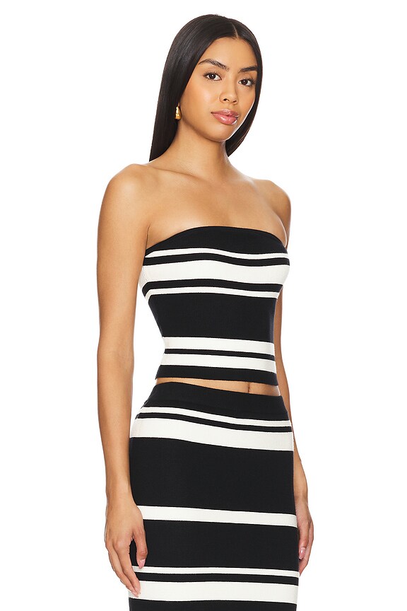 view 2 of 4 Seren Tube Top in Black & White