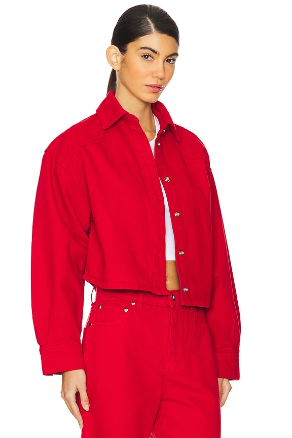 view 2 of 4 Shorty Boxy Shirt in Cherry Red