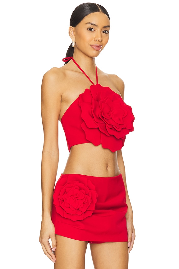 view 2 of 4 Zora Crop Top in Red