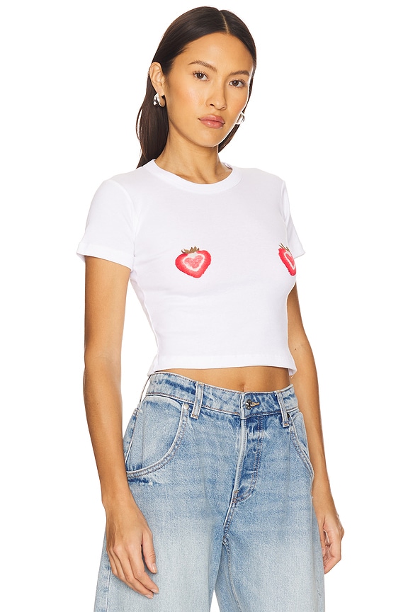 view 2 of 4 T-SHIRT STRAWBERRY HEARTS in White