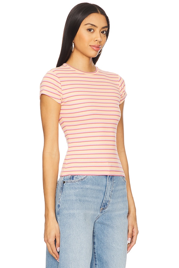 view 2 of 5 Madelyn Tee in Orange Multi Stripe