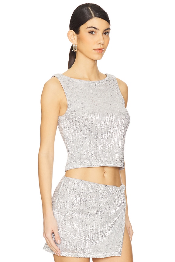 view 2 of 5 Selma Top in Silver