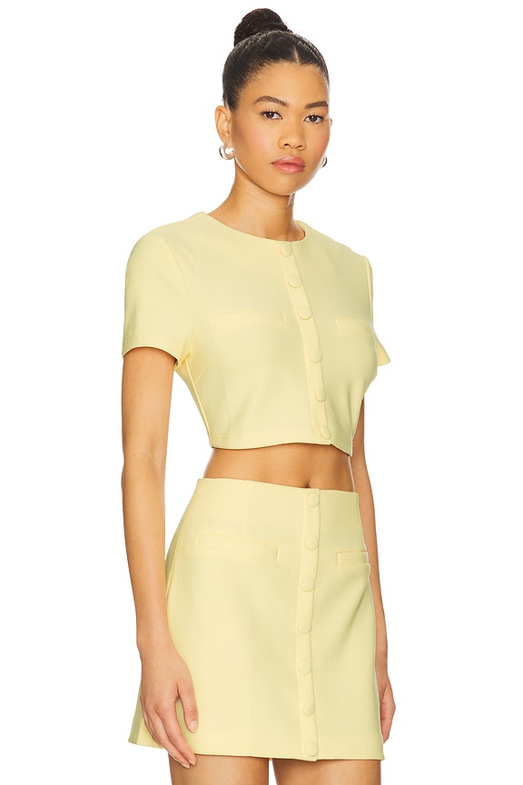 view 2 of 4 Reid Top in Light Yellow