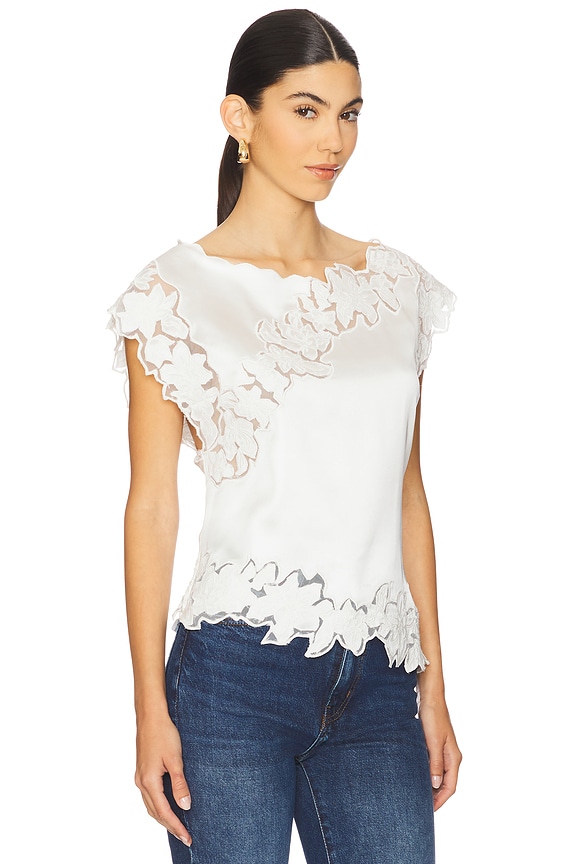 view 2 of 4 Begonia Top in White