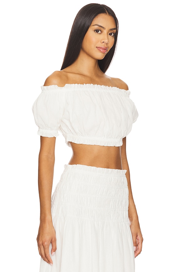 view 2 of 4 Alessia Cropped Top in White