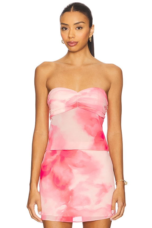 view 2 of 5 Mariah Top in Coral Floral