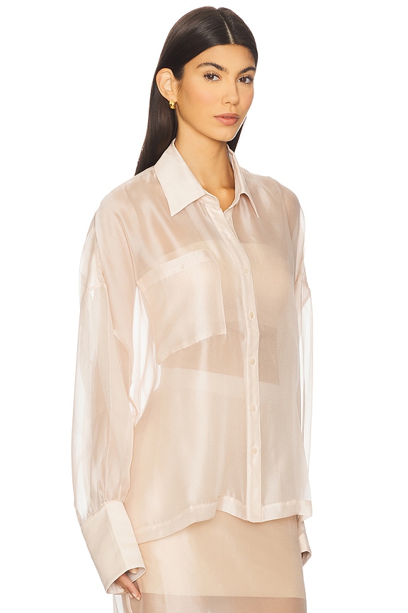 view 2 of 4 Kelsie Sheer Top in Light Sand