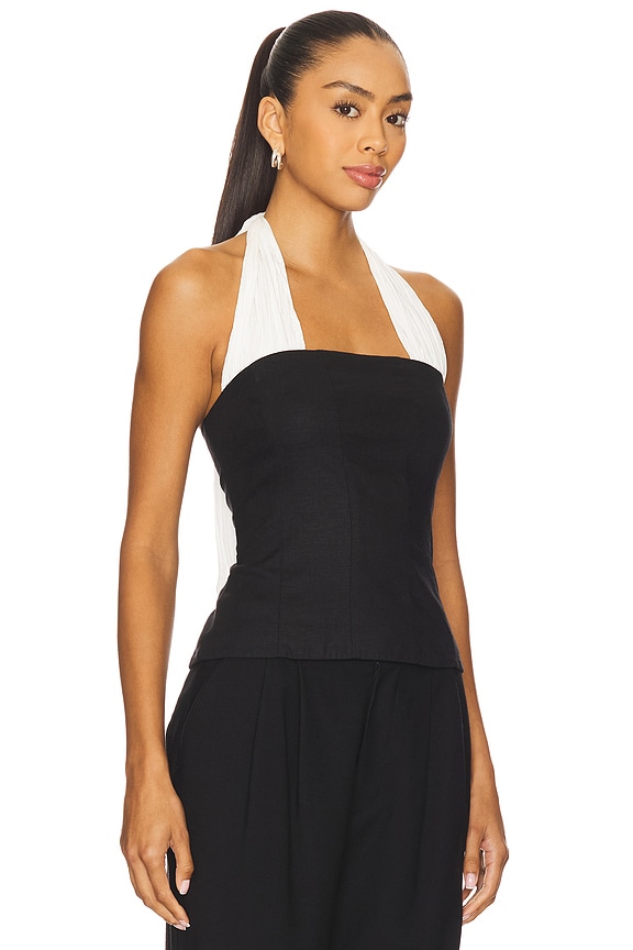 view 2 of 4 Lorelie Top in Black & Ivory