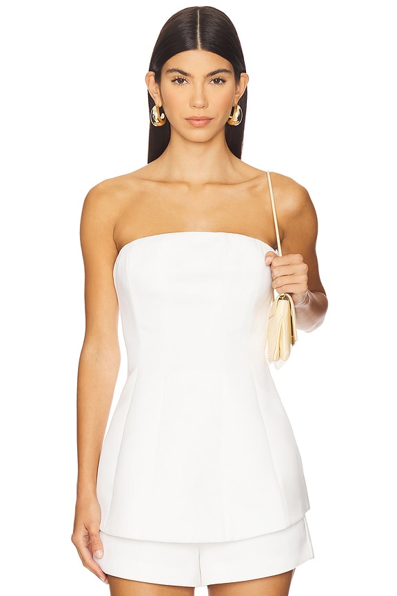 view 1 of 4 Jean Top in White