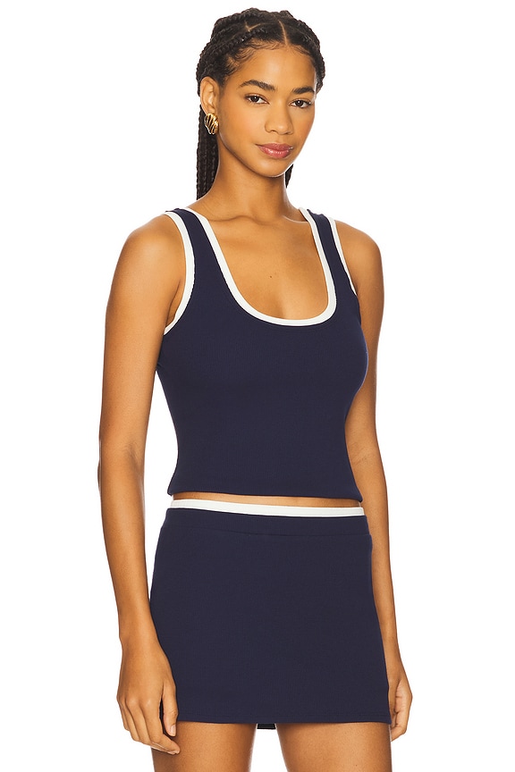 view 2 of 4 Stella Top in Navy & White