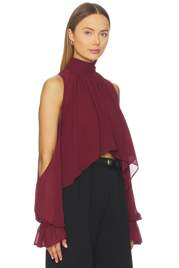 view 2 of 4 Felicity Top in Oxblood
