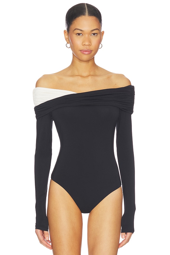 view 2 of 5 Courtney Bodysuit in Black & White