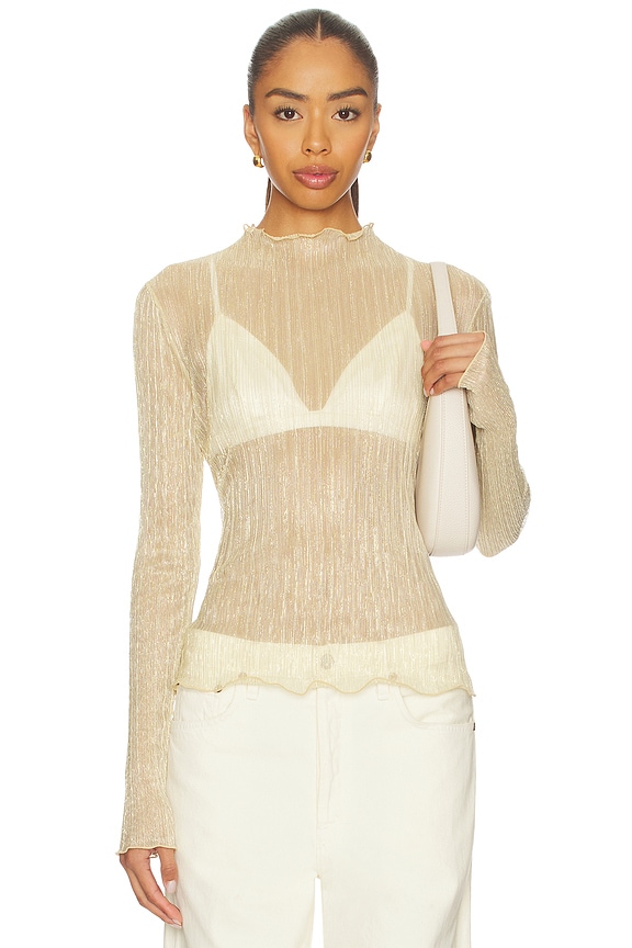 view 2 of 6 Edie Top in Gold Metallic