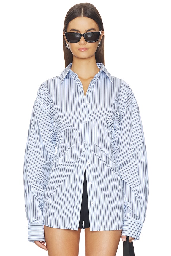 view 2 of 6 Gracelyn Top in Blue Stripe