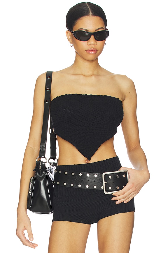 view 1 of 4 Artis Bandana Knit Top in Black