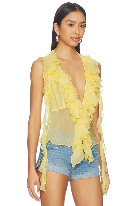 view 2 of 4 Ila Sheer Top in Butter Yellow