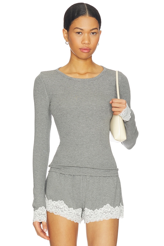 view 1 of 4 Melow Top in Heather Grey