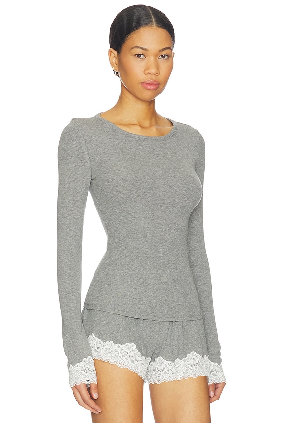 view 2 of 4 Melow Top in Heather Grey