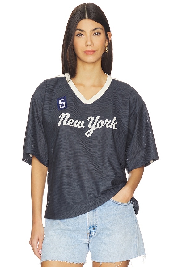 view 1 of 4 Wyatt Jersey Top in Navy Blue
