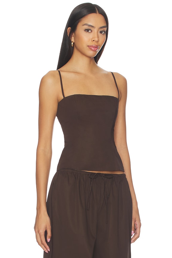 view 2 of 4 Ofelia Top in Chocolate Brown