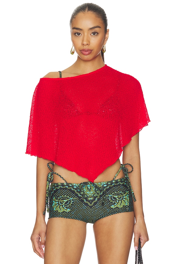 view 1 of 4 Fayette Top in Cherry Red