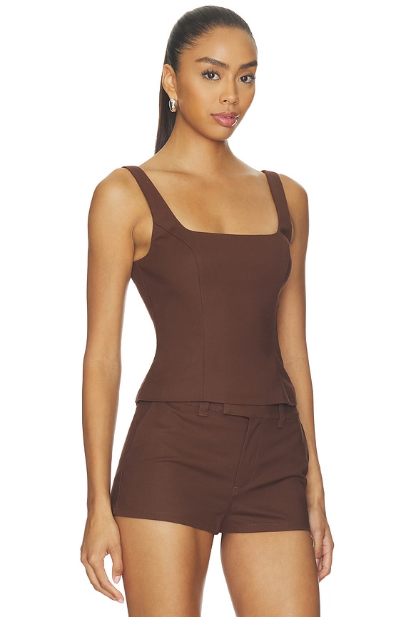 view 2 of 4 Lucia Top in Chocolate Brown