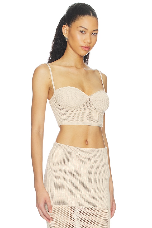 view 2 of 4 Emmalee Pointelle Bralette in Cream