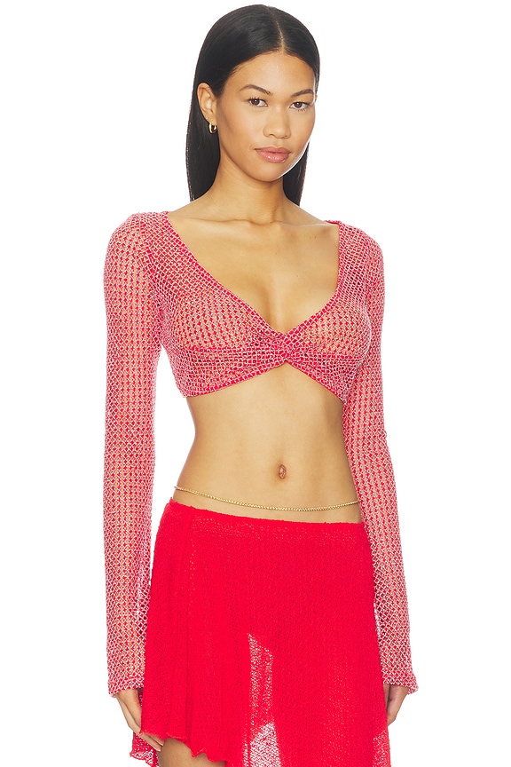 view 2 of 5 Rosario Top in Cherry Red