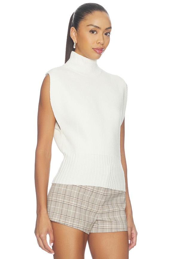 view 2 of 4 Giulietta Mock Neck Vest in Ivory