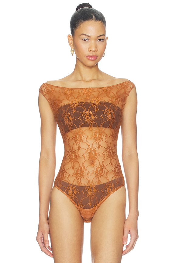 view 2 of 6 Cas Bodysuit in Caramel