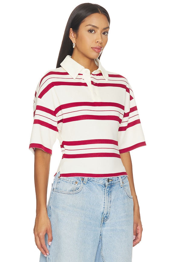 view 2 of 4 Berlinda Top in Red Stripe