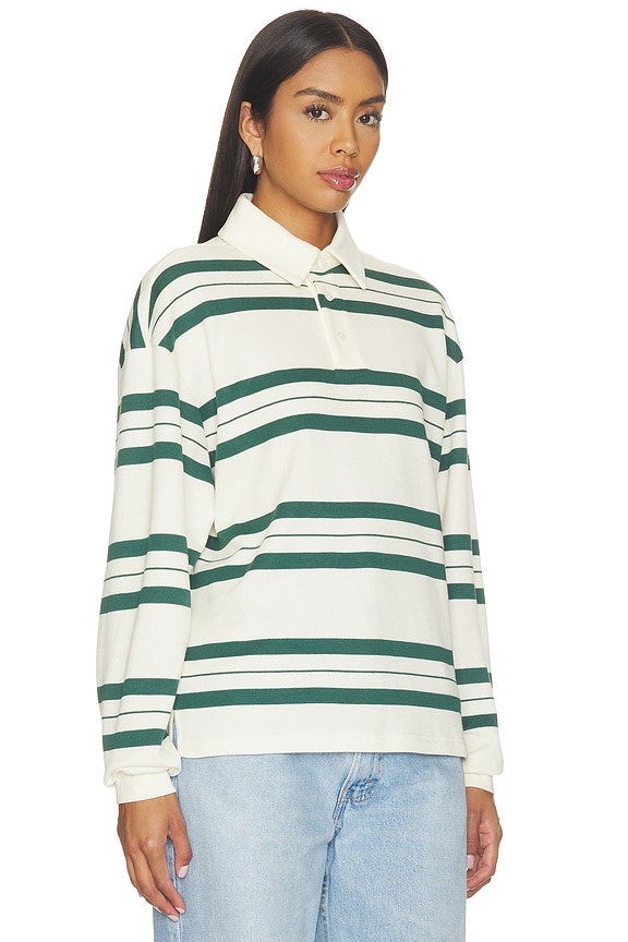 view 2 of 4 Bernie Top in Green Stripe