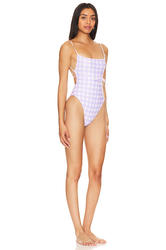 view 2 of 3 BAÑADOR ESSA in Lilac Check