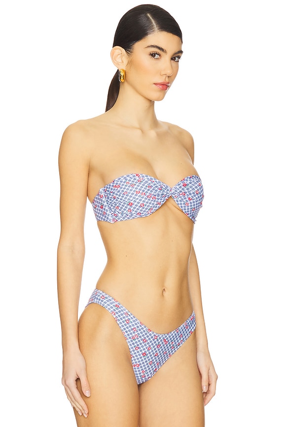 view 2 of 4 DESARAE トップ in Blue & Red Floral