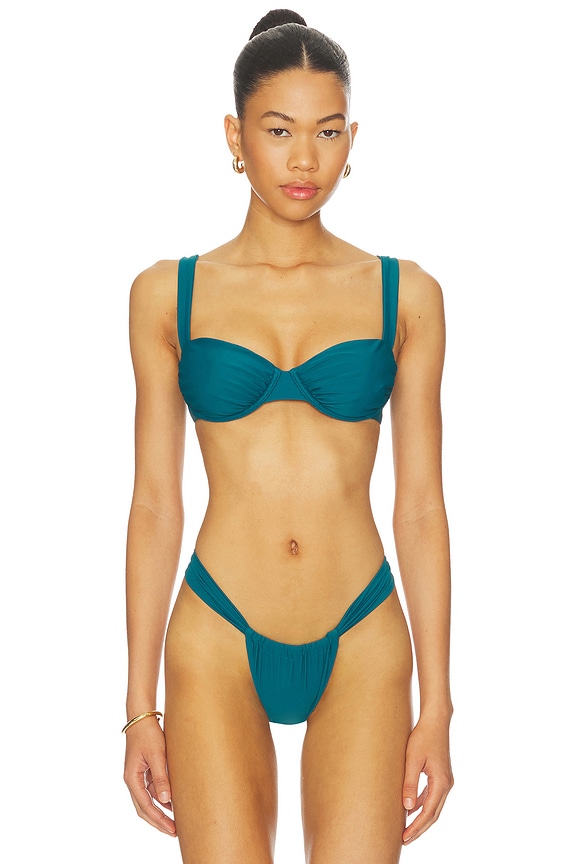 view 1 of 4 Chasing Sunsets Top in Teal Green