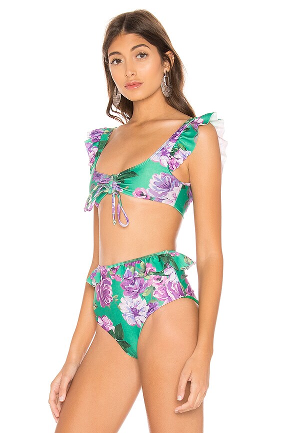 view 2 of 4 DEVIN ビキニトップ in Kelly Green Floral