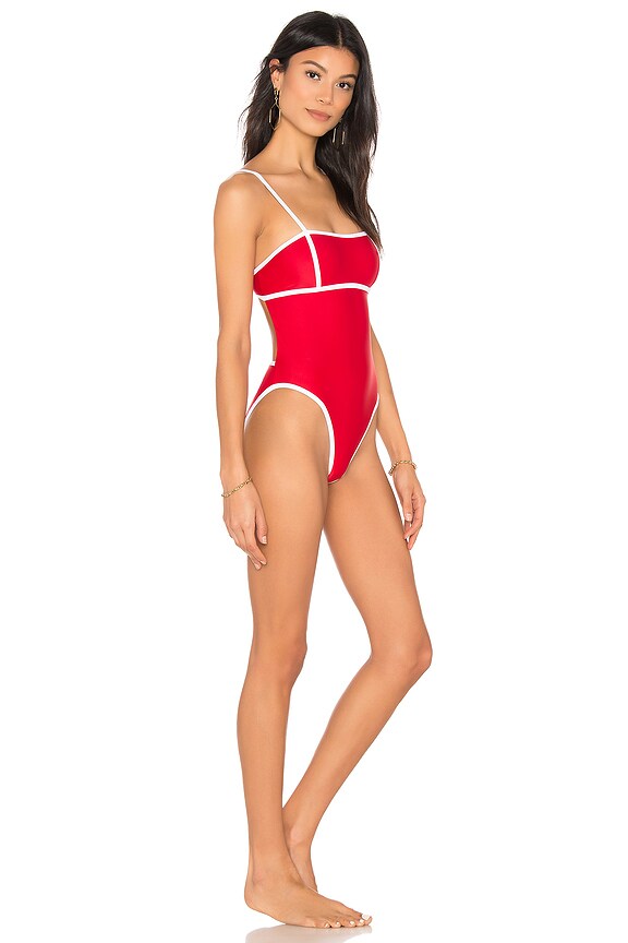 view 2 of 3 СЛИТНЫЙ КУПАЛЬНИК TWIGGY in Red & White