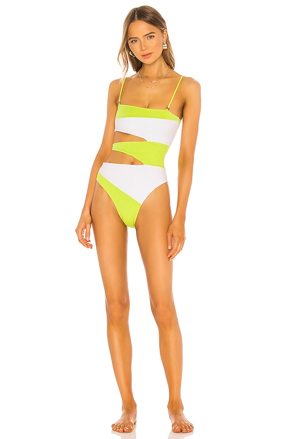 view 2 of 4 MAILLOT DE BAIN 1 PIÈCE IBIZA in Chartreuse Palm