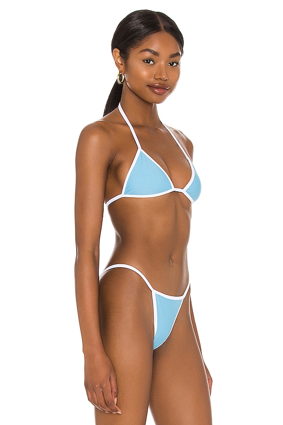 view 2 of 4 HAUT DE MAILLOT DE BAIN SUTRA in Sky Blue & White