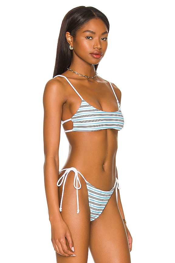 view 2 of 4 Atlas Top in Blue & Black Stripe