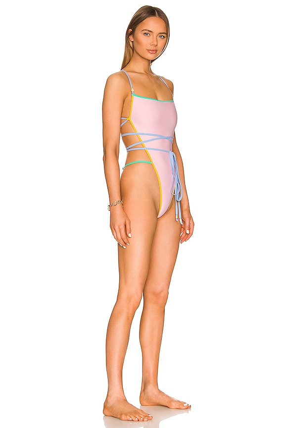 view 2 of 3 MAILLOT DE BAIN 1 PIÈCE LIVING LIFE in Pink & Blue