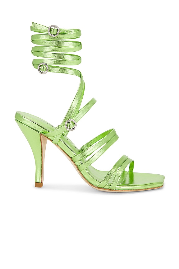 Lovers and Friends Multi Strap Heel in Lime Green | REVOLVE