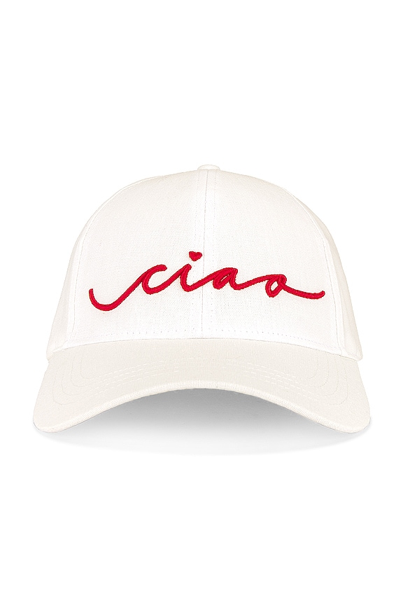view 2 of 3 Ciao Hat in White & Red