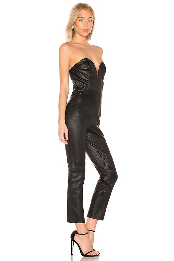 view 2 of 3 COMBINAISON EN CUIR UMA in Black