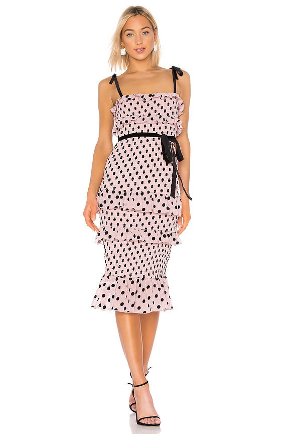 view 2 of 4 VESTIDO MIDI FIORELLA in Black & Pink