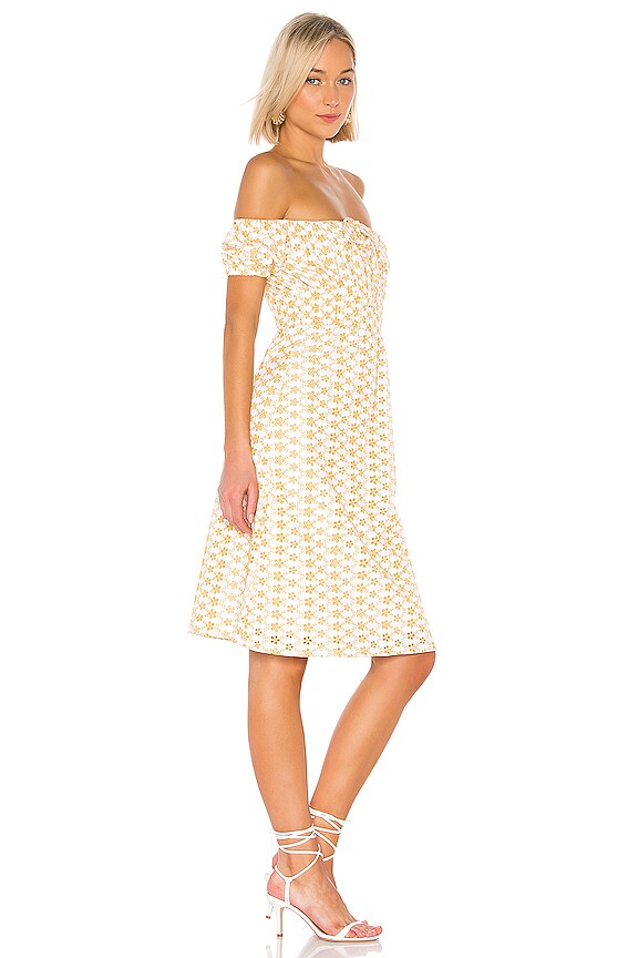 view 2 of 4 Mattia Dress in White and Yellow